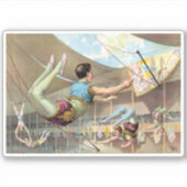 サーカスで演奏する男性の曲芸師 シール (正面)