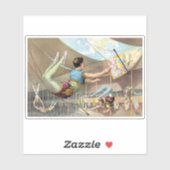 サーカスで演奏する男性の曲芸師 シール (シート)