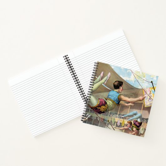 サーカスで演奏する男性の曲芸師 ノートブック (内部)