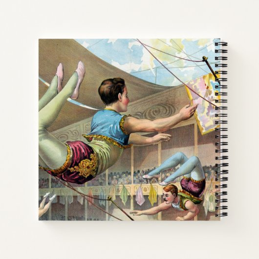 サーカスで演奏する男性の曲芸師 ノートブック (裏面)