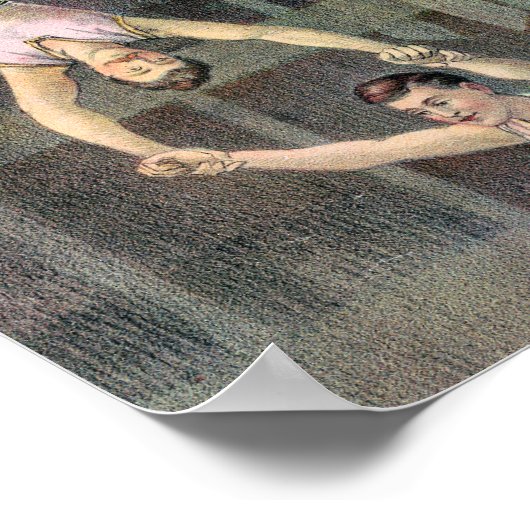 サーカスで演奏する男性の曲芸師 ポスター (角)