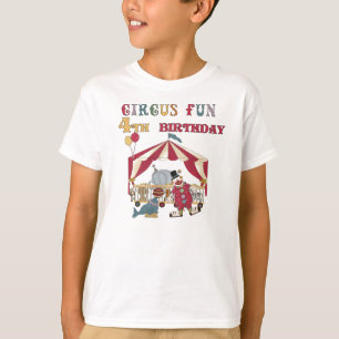 サーカスのおもしろいの第4誕生日 Tシャツ