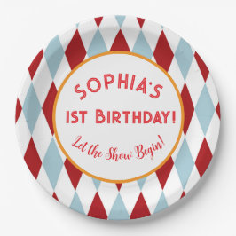サーカスのお誕生日おめでとう ペーパープレート