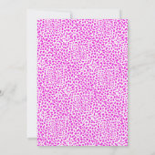 サーカスのたがのプリントを通って跳んでいるピンクのベビートラ 招待状 (裏面)