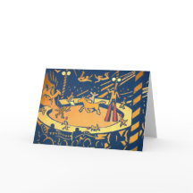 サーカスのオリジナルのアートワークの挨拶状