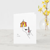 サーカスのカード カード (黄色い花)