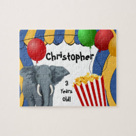 サーカスのカーニバルのカスタムの誕生日 ジグソーパズル