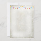 サーカスのカーニバルのバースデーパーティ招待状をからかいます 招待状 (裏面)