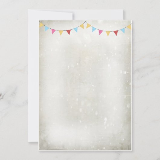 サーカスのカーニバルのバースデーパーティ招待状をからかいます 招待状 (裏面)