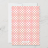 サーカスのカーニバルのピンクのティール（緑がかった色）のベビーシャワーの招待状 招待状 (裏面)