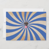 サーカスのカーニバルの誕生会の写真の招待状 招待状 (裏面)