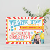 サーカスのカーニバルの誕生日のサンキューカードのサーカスの大テント サンキューカード (スタンド正面)