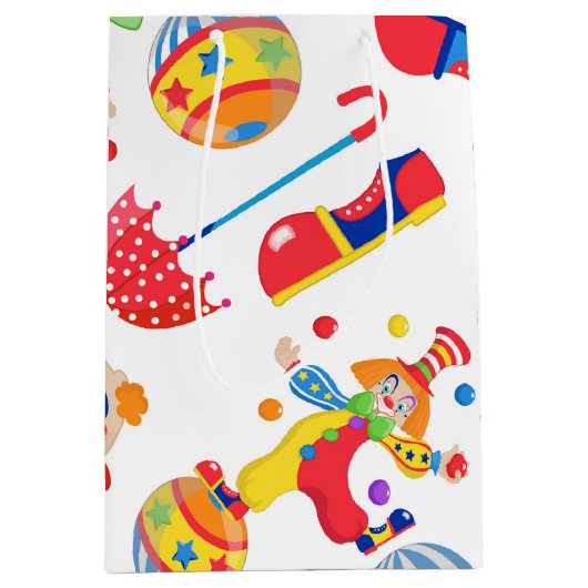 サーカスのギフトバッグ ミディアムペーパーバッグ (正面)