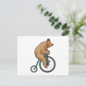 サーカスのクマと自転車 ポストカード (スタンド正面)