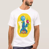 サーカスのクラウン バランス ボール Tシャツ (正面)