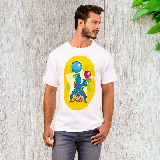 サーカスのクラウン バランス ボール Tシャツ