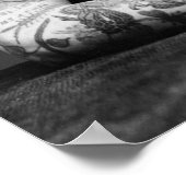 サーカスのサイドショータトゥーレディヴィンテージ写真 ポスター (角)