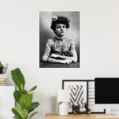 サーカスのサイドショータトゥーレディヴィンテージ写真 ポスター (ホームオフィス)