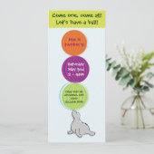 サーカスのサーカスの大テントの誕生日のパーティの招待状 招待状 (スタンド正面)