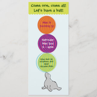 サーカスのサーカスの大テントの誕生日のパーティの招待状 招待状