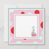 サーカスのシールはピンク感謝していしています サンキューカード (裏面)