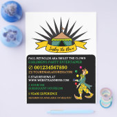 サーカスのテントのピエロ, 子供のエンターテイナー, ピエロの広告 チラシ (シングル)