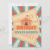 サーカスのテント 誕生日 カーニバル パーティー 招待状 (裏面)