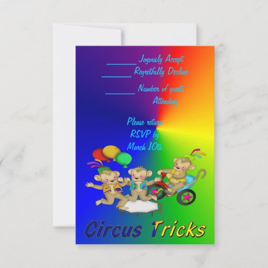 サーカスのトリック 出欠カード (正面)