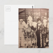 サーカスのパフォーマーと白馬 ポストカード (正面/裏面)