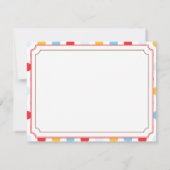 サーカスのパーティーの平たい箱はノート感謝していしています ノートカード (裏面)