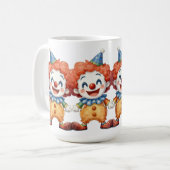 サーカスのピエロのお笑い コーヒーマグカップ (正面左)