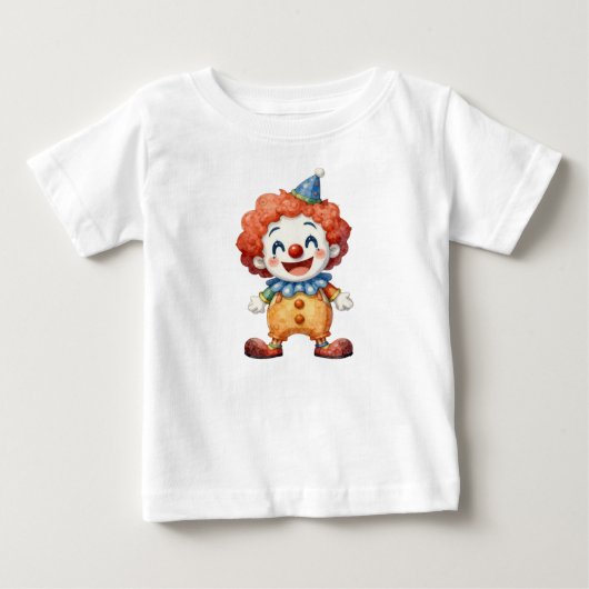 サーカスのピエロのお笑い ベビーTシャツ (正面)