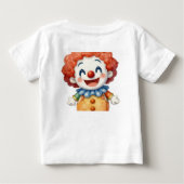 サーカスのピエロのお笑い ベビーTシャツ (裏面)
