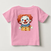 サーカスのピエロのお笑い ベビーTシャツ (裏面)