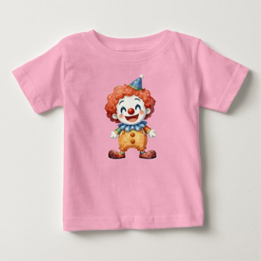 サーカスのピエロのお笑い ベビーTシャツ (正面)