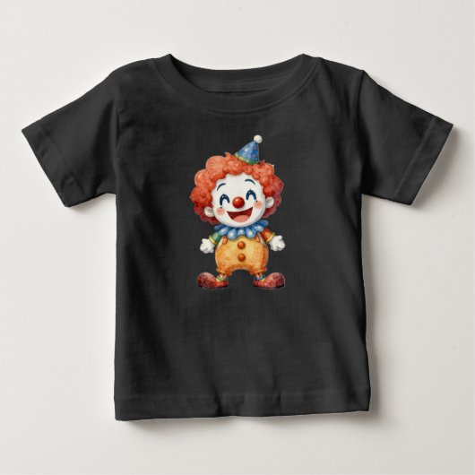 サーカスのピエロのお笑い ベビーTシャツ (正面)