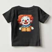 サーカスのピエロのお笑い ベビーTシャツ (裏面)