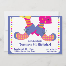 サーカスのピエロの誕生会 招待状