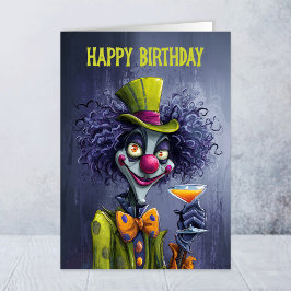 サーカスのピエロの誕生日カード カード