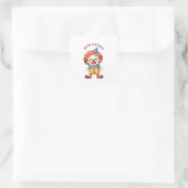 サーカスのピエロ おもしろTシャツ スクエアシール (バッグ)