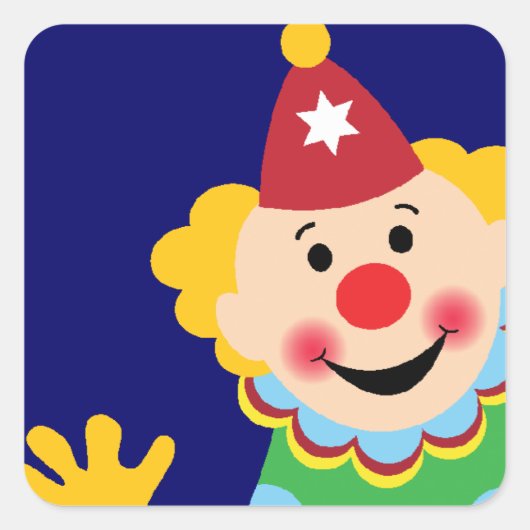 サーカスのピエロ スクエアシール (正面)