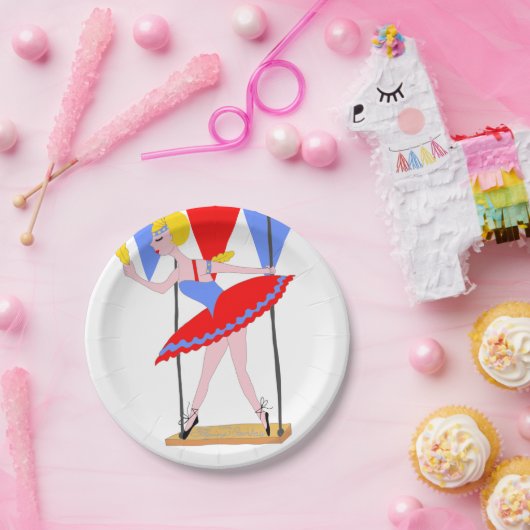 サーカスのブランコ曲芸師のサーカスのパーティー ペーパープレート (パーティー)