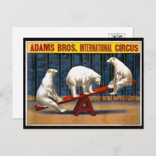 サーカスのポスターはがき ポストカード (正面/裏面)