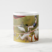 サーカスのポスターは馬で演奏するAcrobatを示す。 ジャンボコーヒーマグカップ (正面)