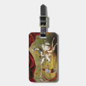 サーカスのポスターは馬で演奏するAcrobatを示す。 ラゲッジタグ (正面縦)