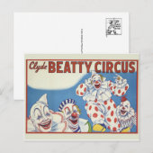 サーカスのポスター葉書 ポストカード (正面/裏面)