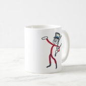 サーカスのリングマスター棒人間 コーヒーマグカップ (正面右)
