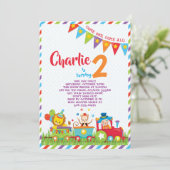 サーカスの列車の誕生日の招待状 招待状 (スタンド正面)