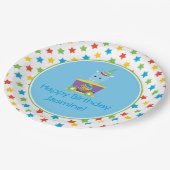 サーカスの列車|のカバパーソナライズな| ペーパープレート (アングル)