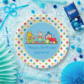 サーカスの列車|猿|のライオンパーソナライズな| Clown| ペーパープレート (パーティー)